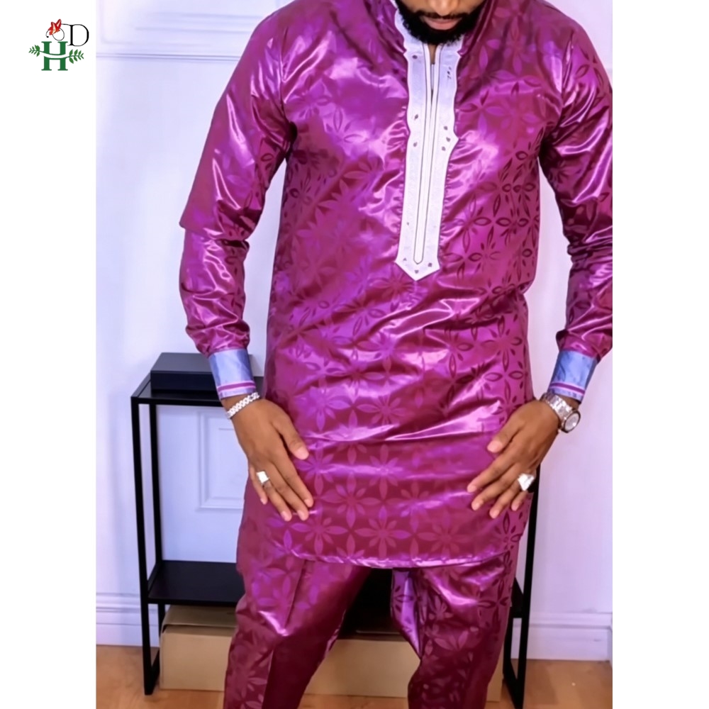 Embroidery H&M - H&D 2026 Purple Bazin Riche Embroidery