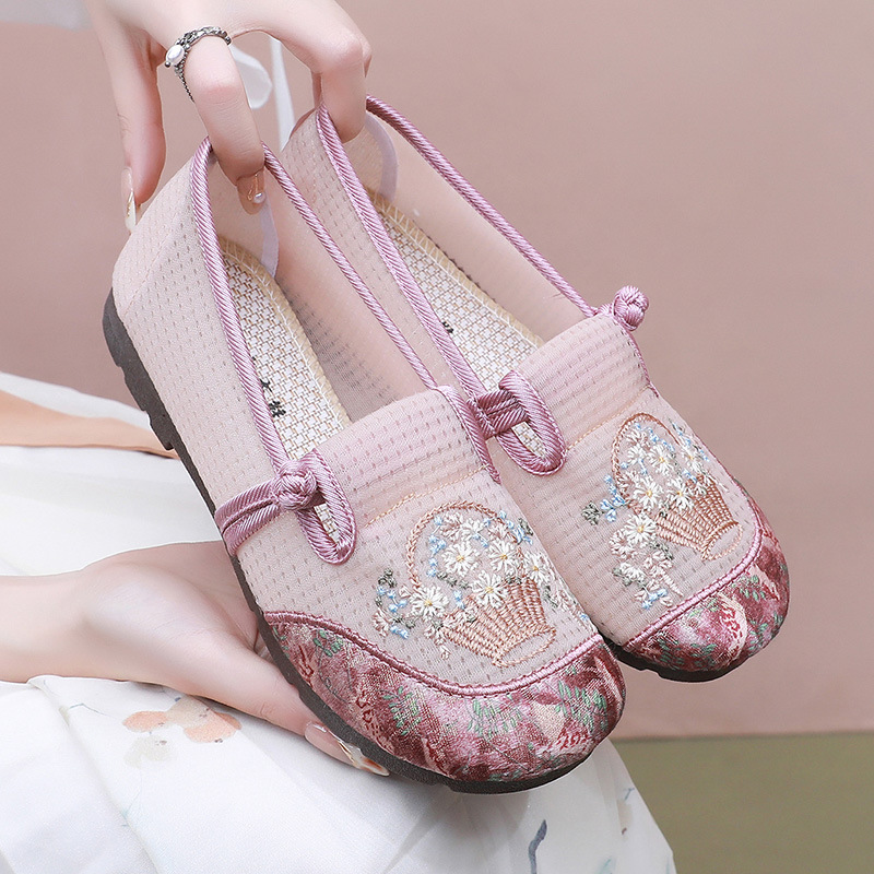 Embroidery Canvas - Chinese Style Embroidery Flat Shoes Vintage