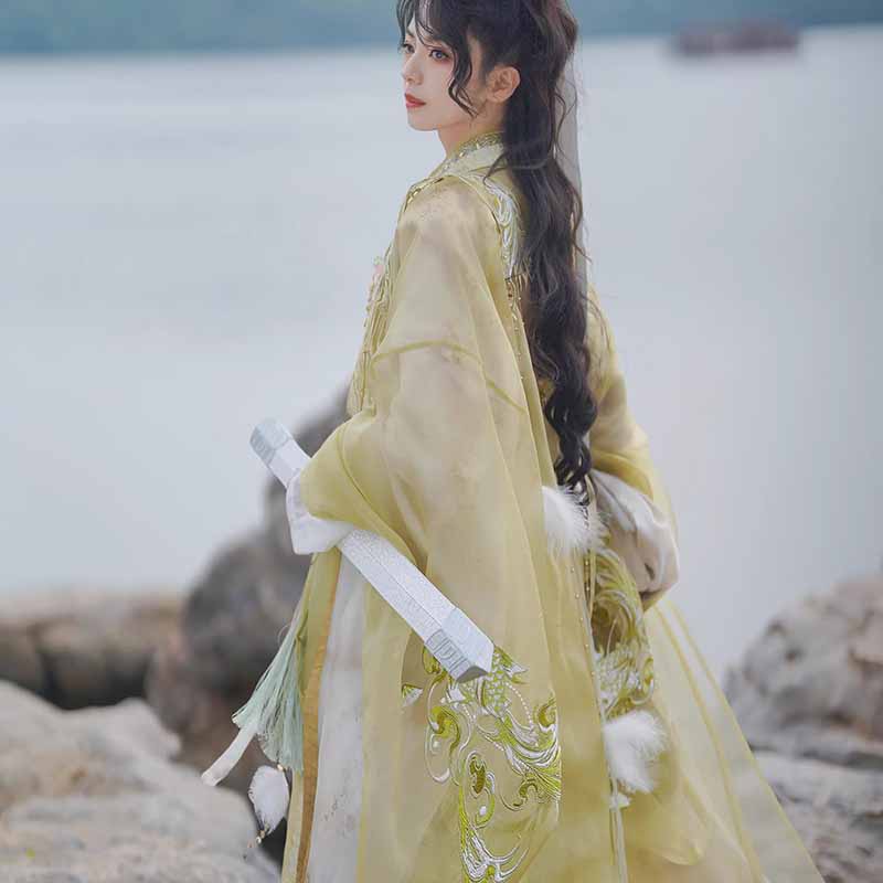 Embroidery Outfit - Wuxia Swordsman Hanfu Outfit Men Gradient