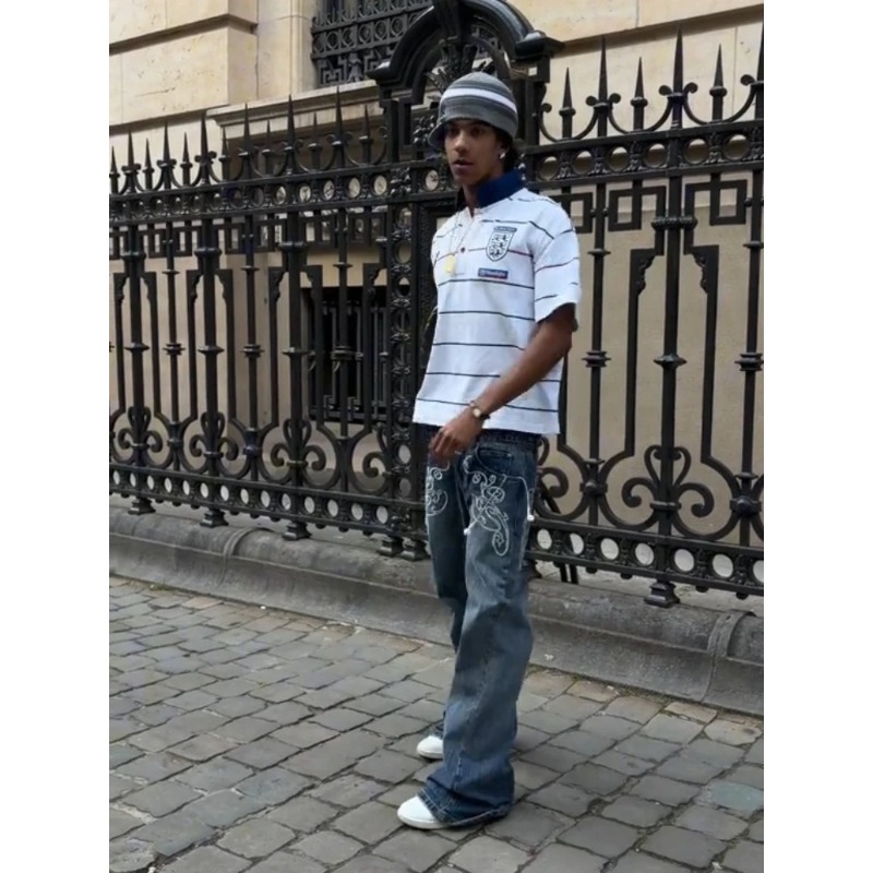 Retro Y2K 2 Pcs Set Street Sty - Embroidery Knit review and price
