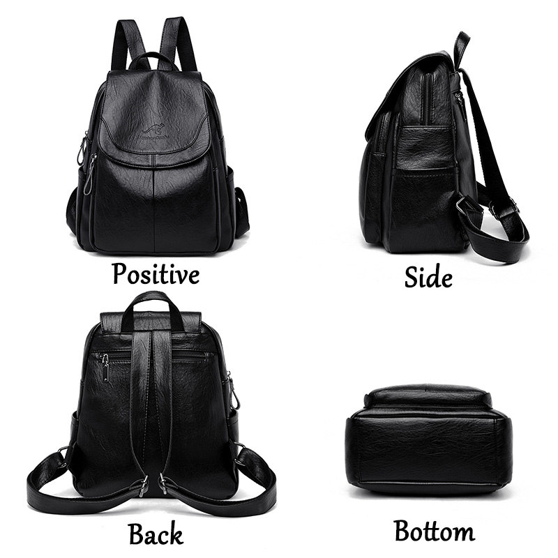 Vintage Soft Leather Backpack  - Embroidery Font review and price