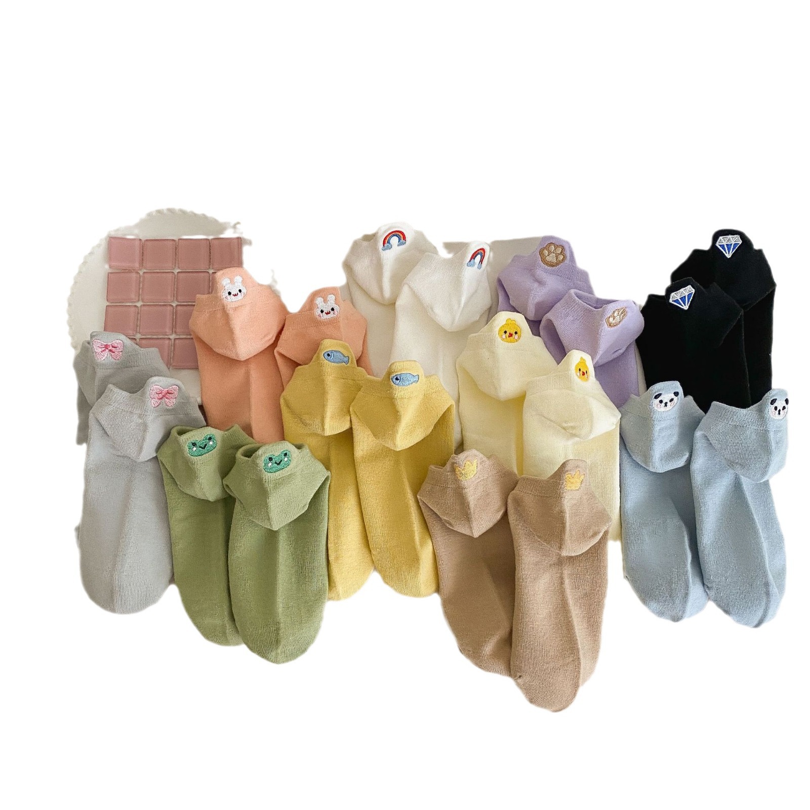 5 Pairs Women's Socks Set Cart - Embroidery Knit review and price