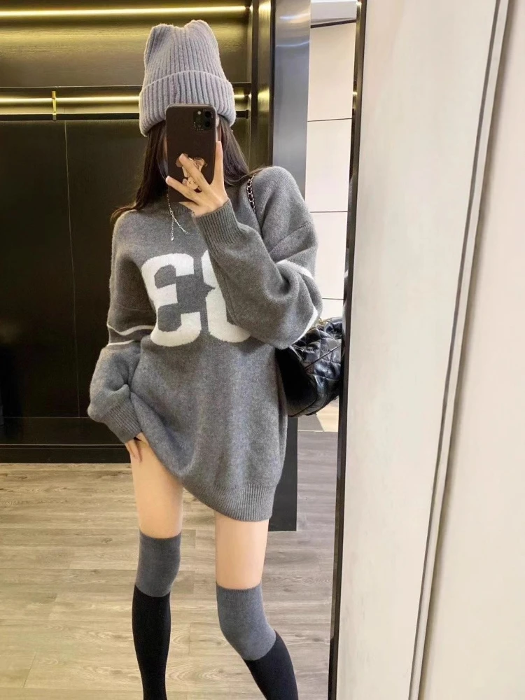 Y2K Vintage Knitted Sweater Wo - Embroidery Knit review and price