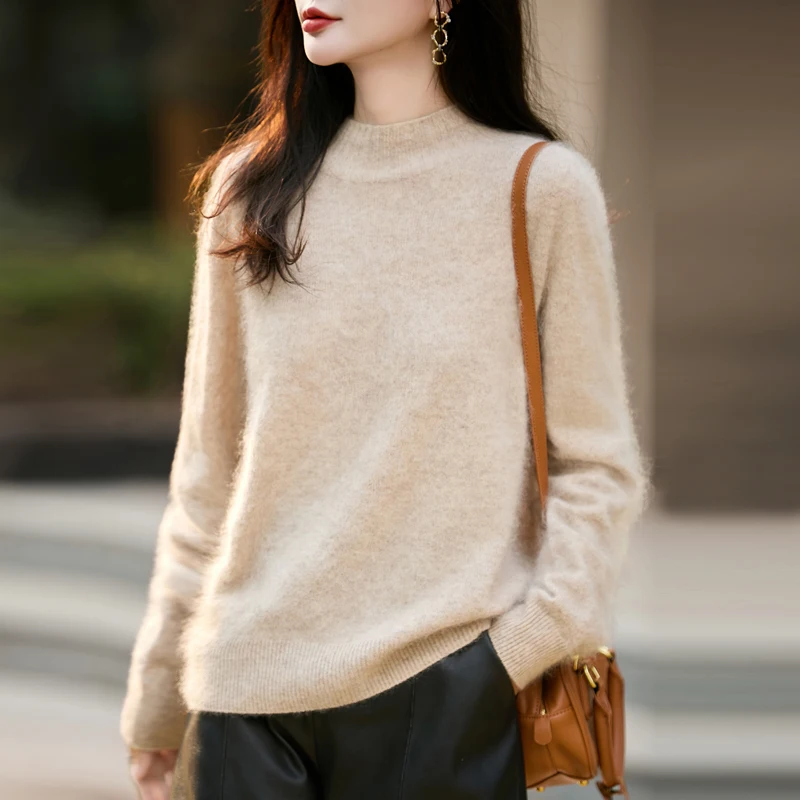 100% Wool Women's Fluffy High  - Embroidery Knit review and price