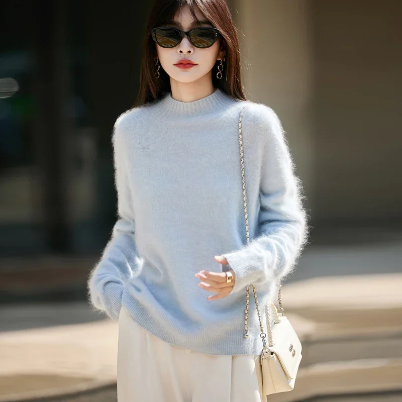 100% Wool Women's Fluffy High  - Embroidery Knit review and price