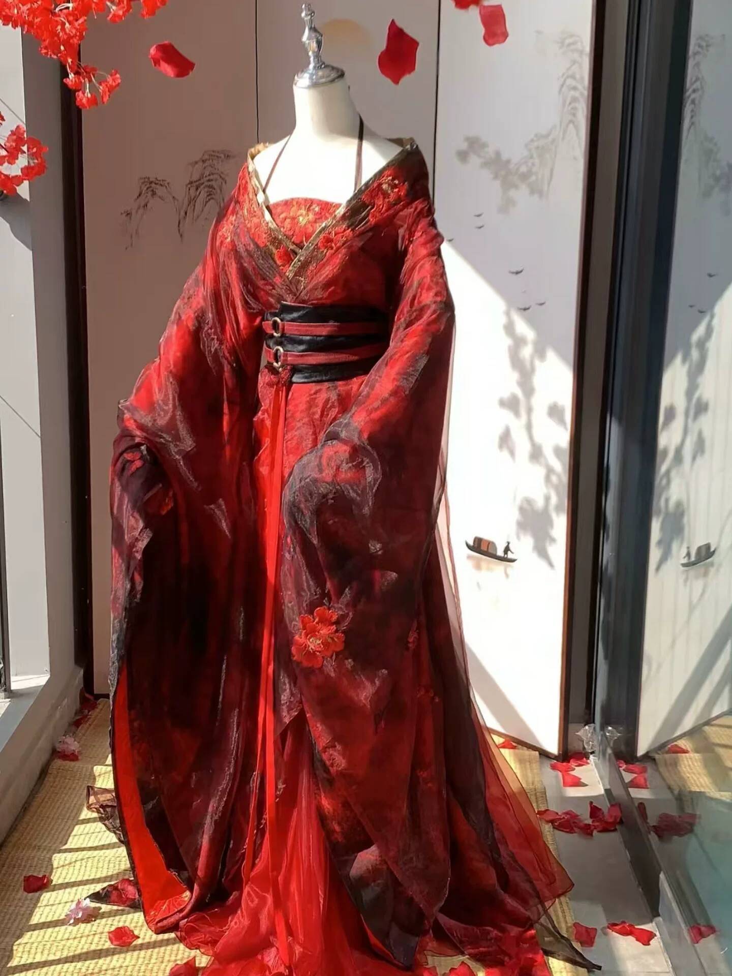 New Datura Red Hanfu Women Anc - Embroidery Knit review and price