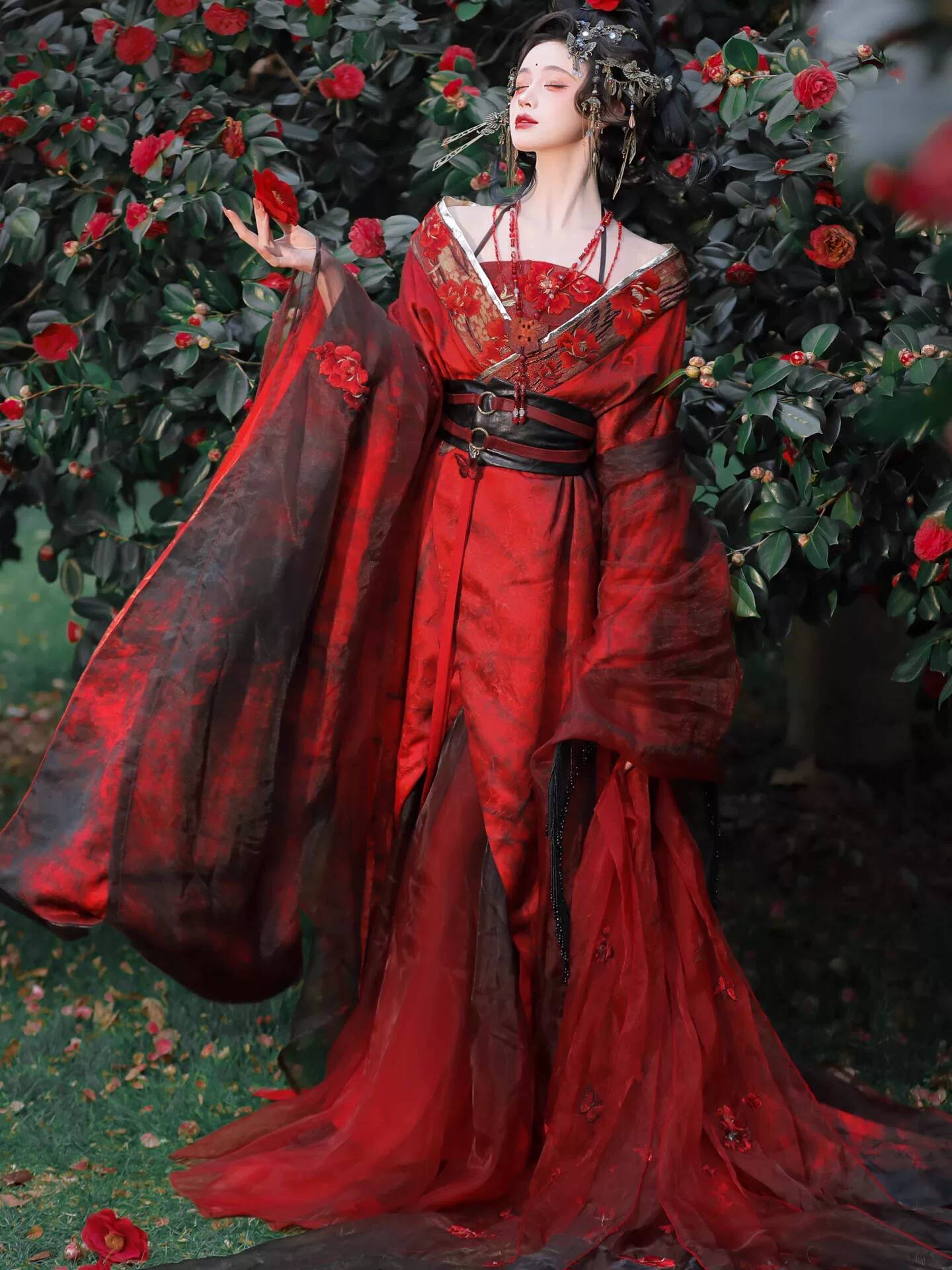 New Datura Red Hanfu Women Anc - Embroidery Knit review and price