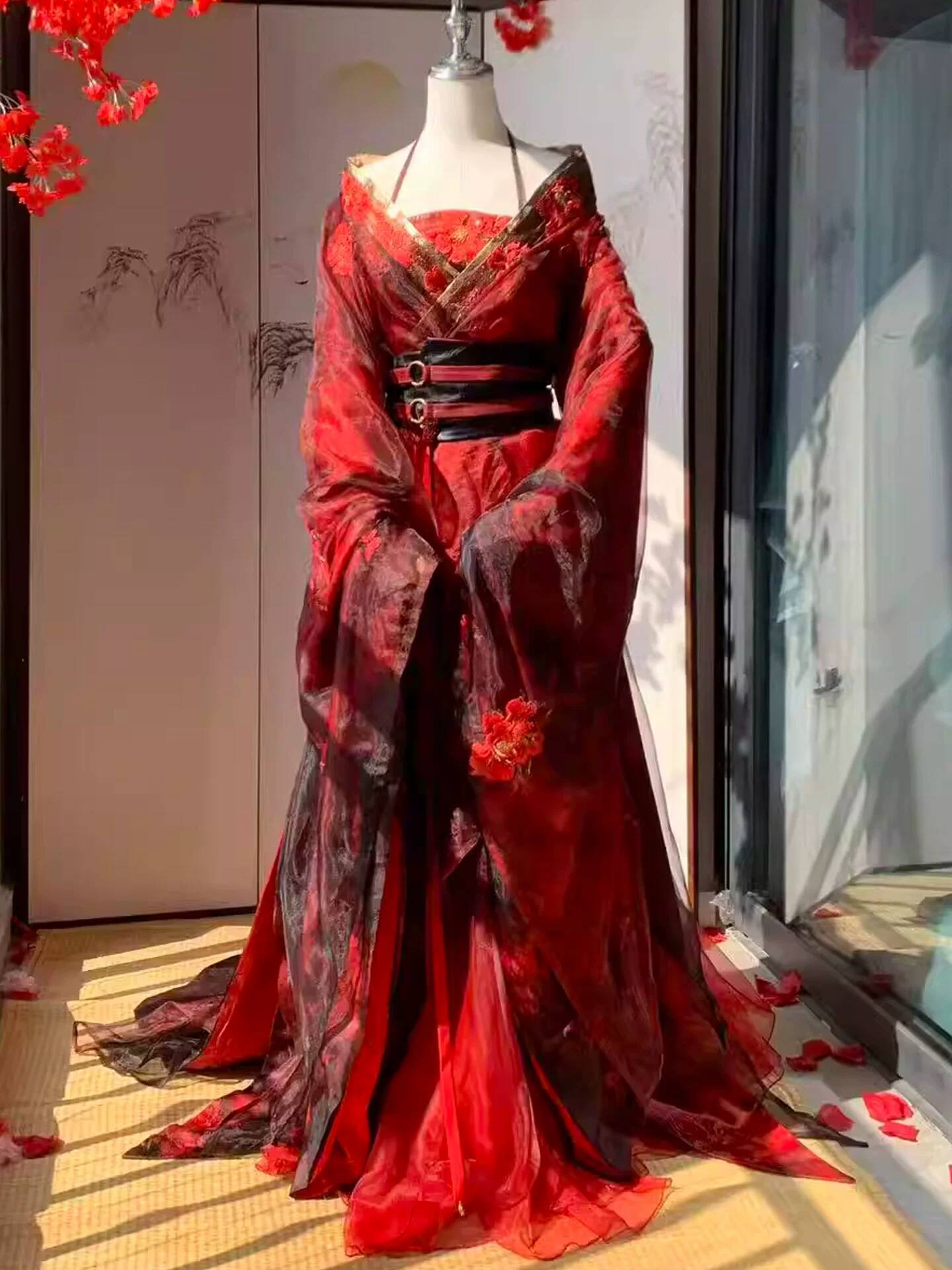 New Datura Red Hanfu Women Anc - Embroidery Knit review and price