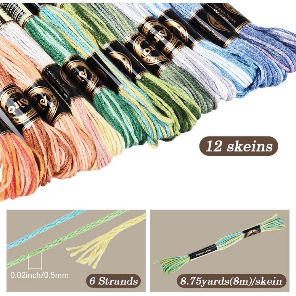 12 Skeins 105 Yards Cross Stit - Embroidery Stitch review and price