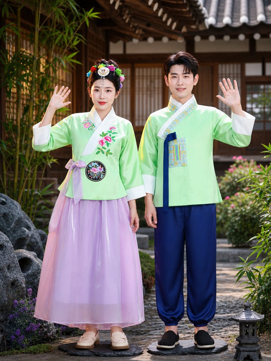 Couple Matching Traditional Ha - Embroidery Outfit review and price