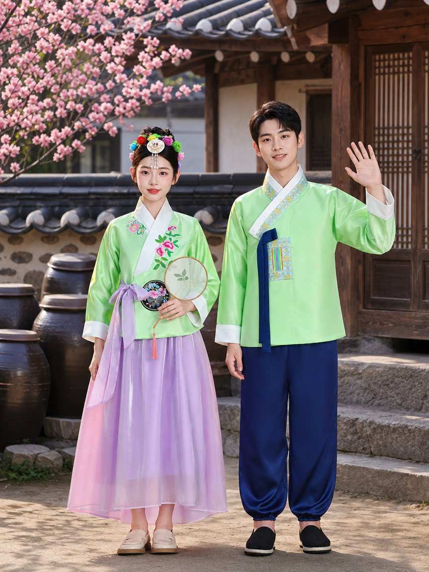 Couple Matching Traditional Ha - Embroidery Outfit review and price