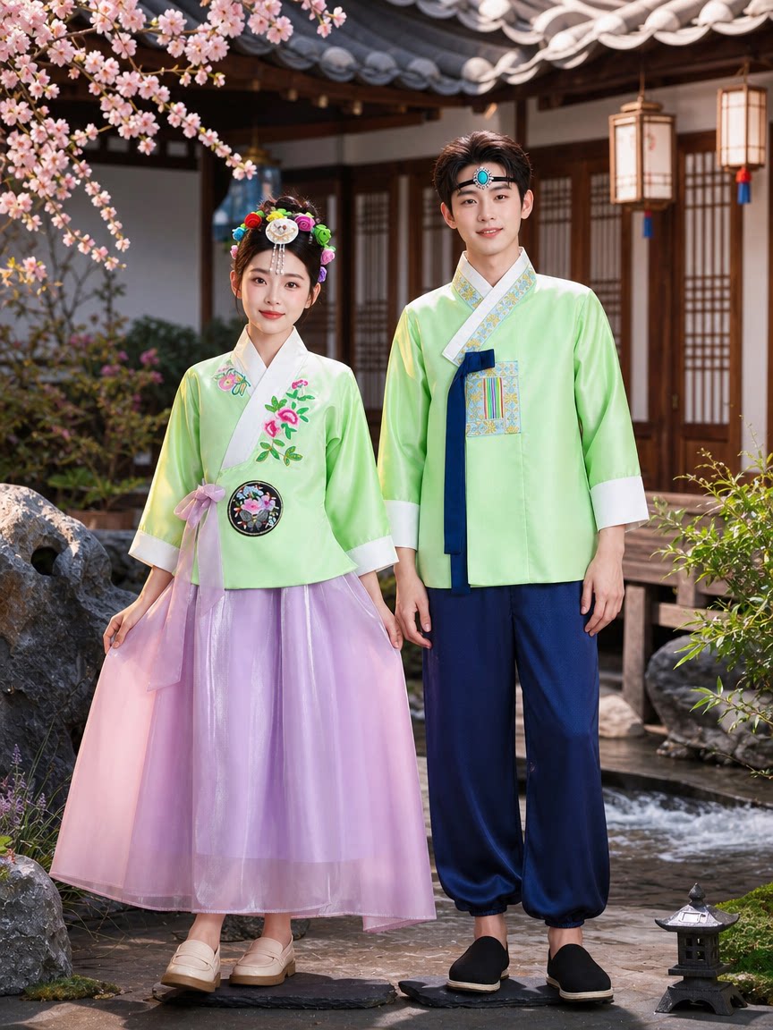 Couple Matching Traditional Ha - Embroidery Outfit review and price