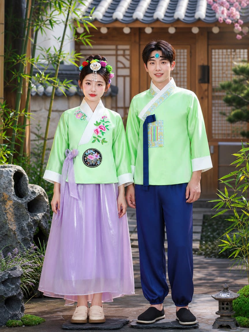 Couple Matching Traditional Ha - Embroidery Outfit review and price