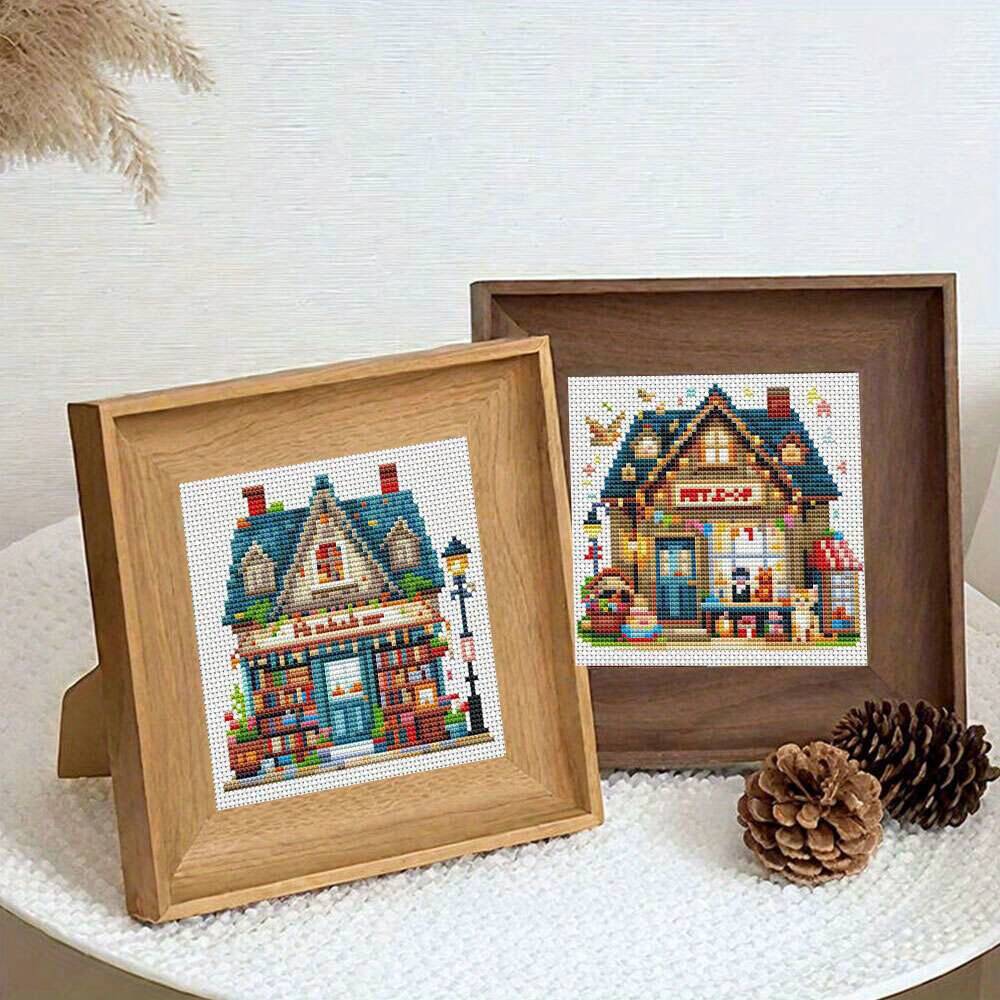 12Pcs Cross Stitch Kits House  - Embroidery Vs Cross Stitch review and price
