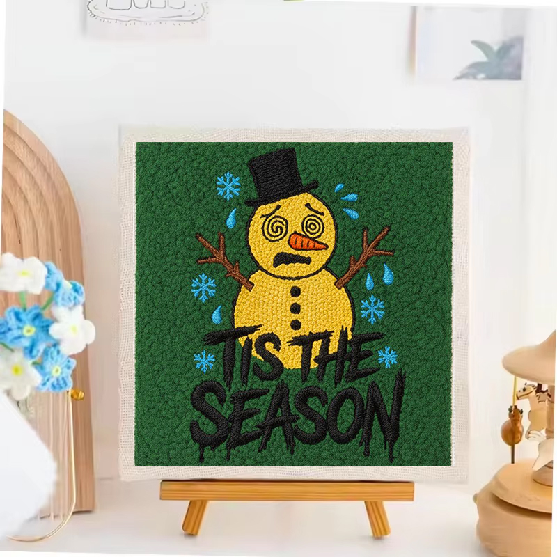 25x25cm DIY Punch Needle Embro - Embroidery Xmas Designs review and price