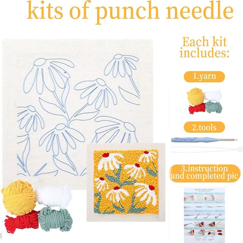 25x25cm DIY Punch Needle Embro - Embroidery Xmas Designs review and price