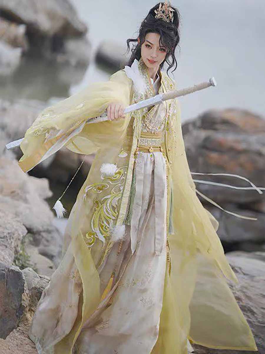 Wuxia Swordsman Hanfu Outfit M - Embroidery Outfit review and price