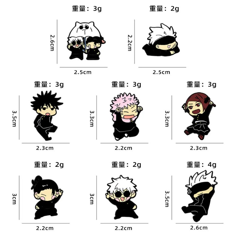 8pcs Anime Itadori Yuji Enamel - Embroidery Outfit review and price