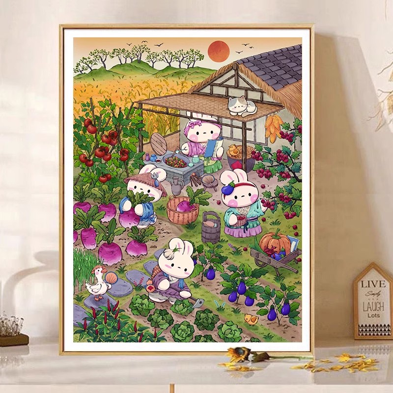 Autumn Garden Rabbits Needlewo - Embroidery Vs Cross Stitch review and price