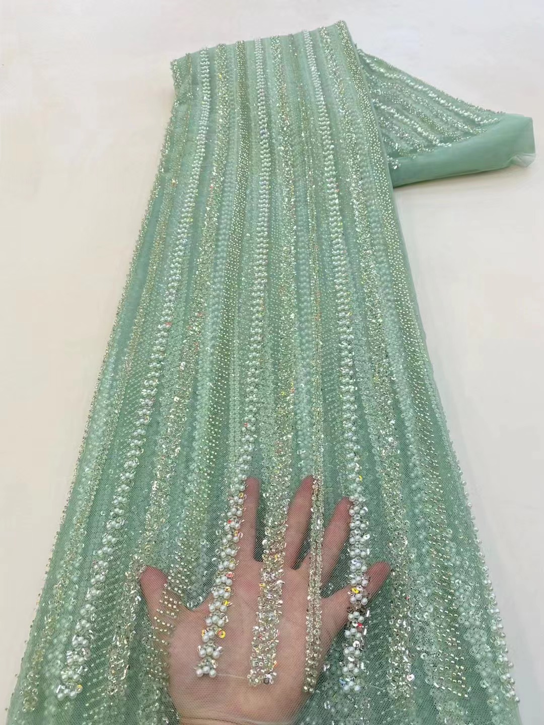 High Quality African Nigerian  - Embroidery Organza review and price
