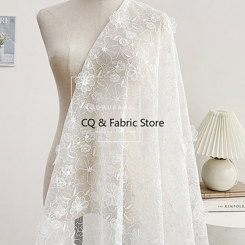 Pure White Organza 3D Double-l - Embroidery Organza review and price