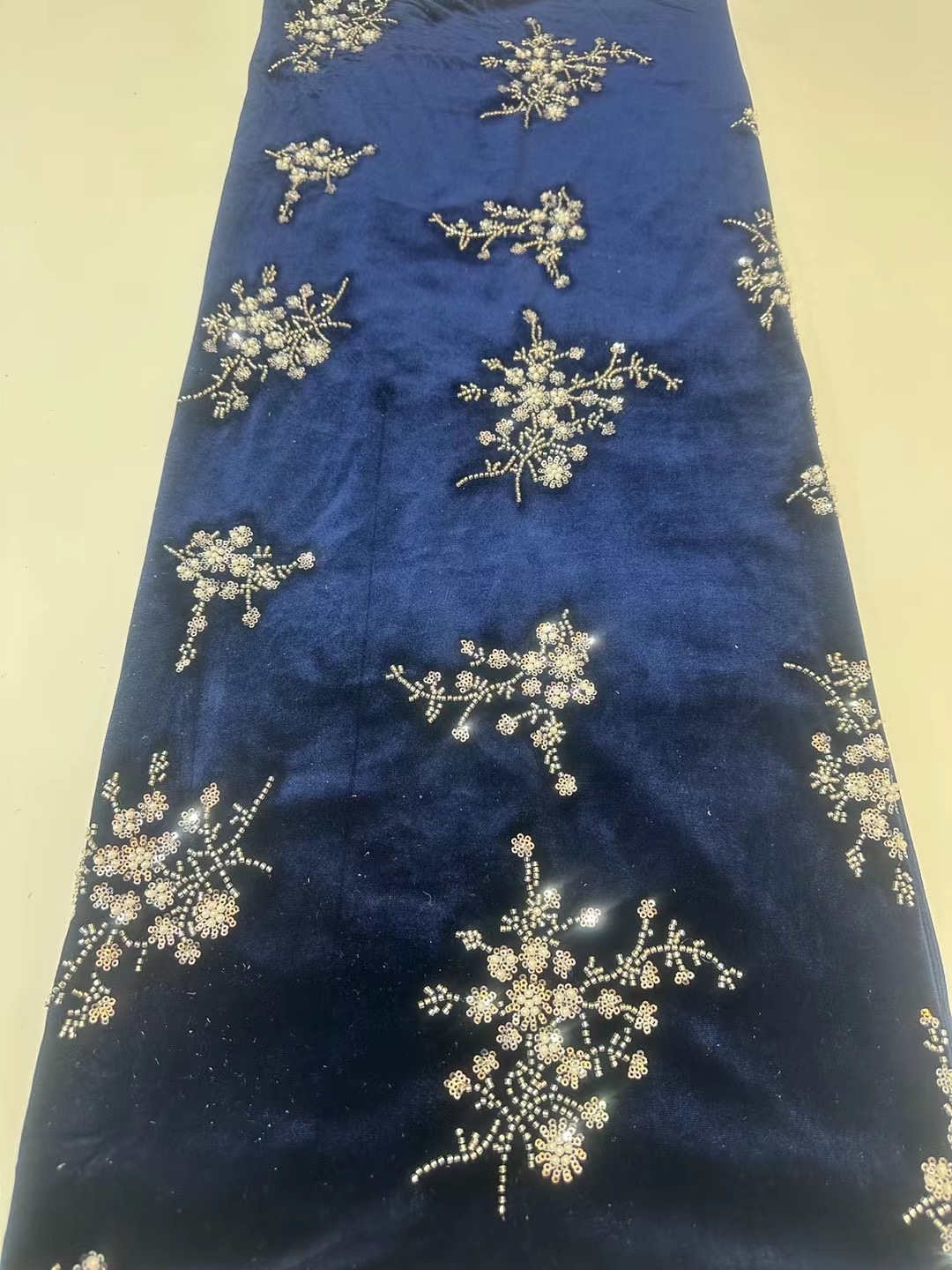 African Handmade Beads Velvet  - Embroidery Net Dress review and price